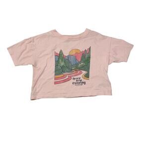 The North Face Girls Never Stop Exploring Pink Crop Tee